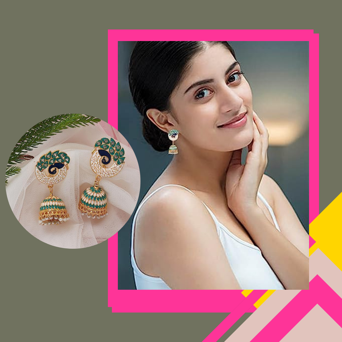 The Bloom Set| Value Set| Oxidised Jhumka Earrings| Ethnic Jhumki Collection for Women and Girls