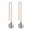 Black Pearl Tassel Long Drop Earrings
