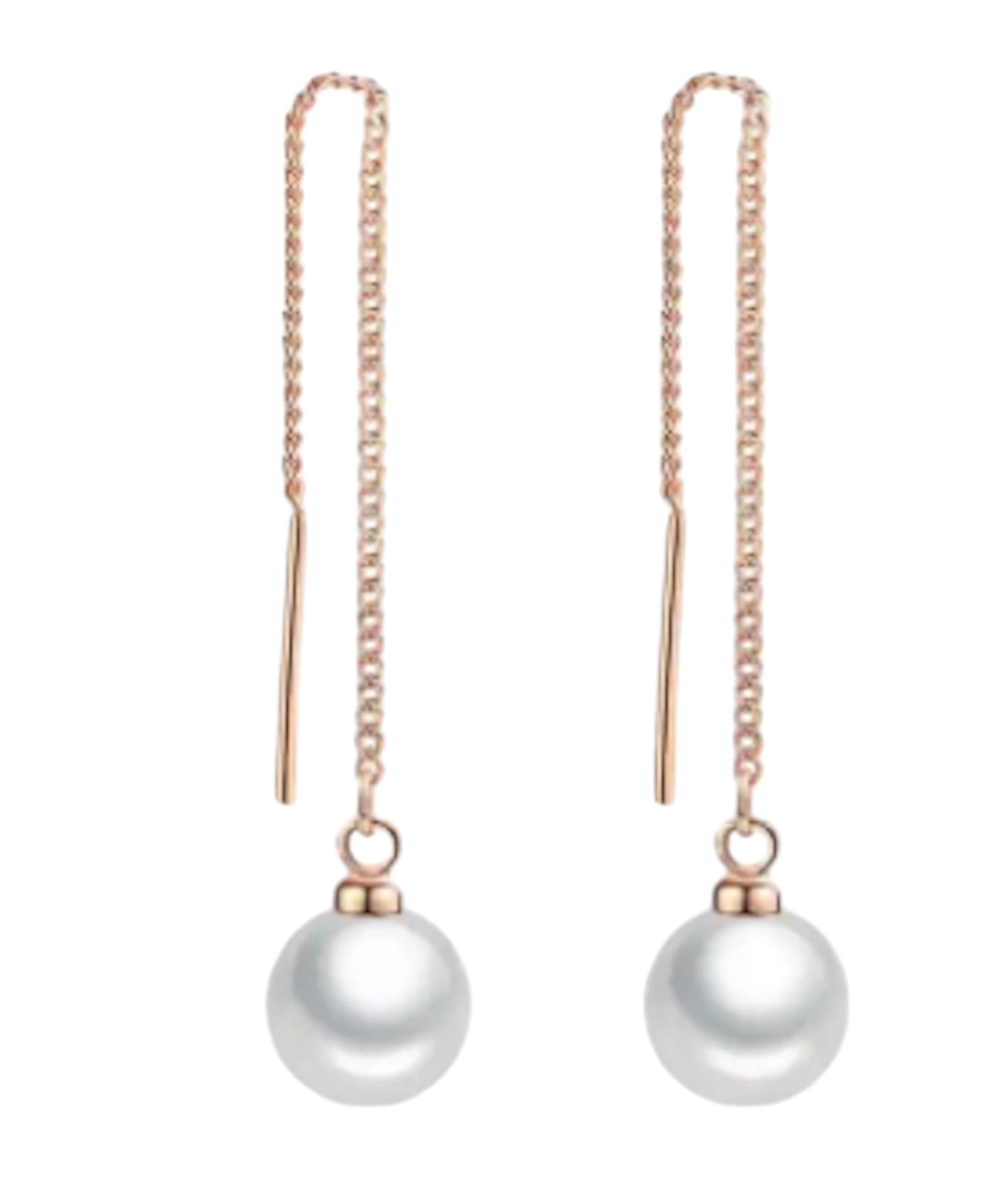 Pearl Tassel Long Drop Earrings for Women/Girls | Light weight | Sleek & Beautiful