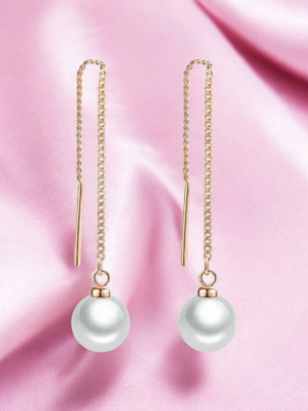 Pearl Tassel Long Drop Earrings for Women/Girls | Light weight | Sleek & Beautiful