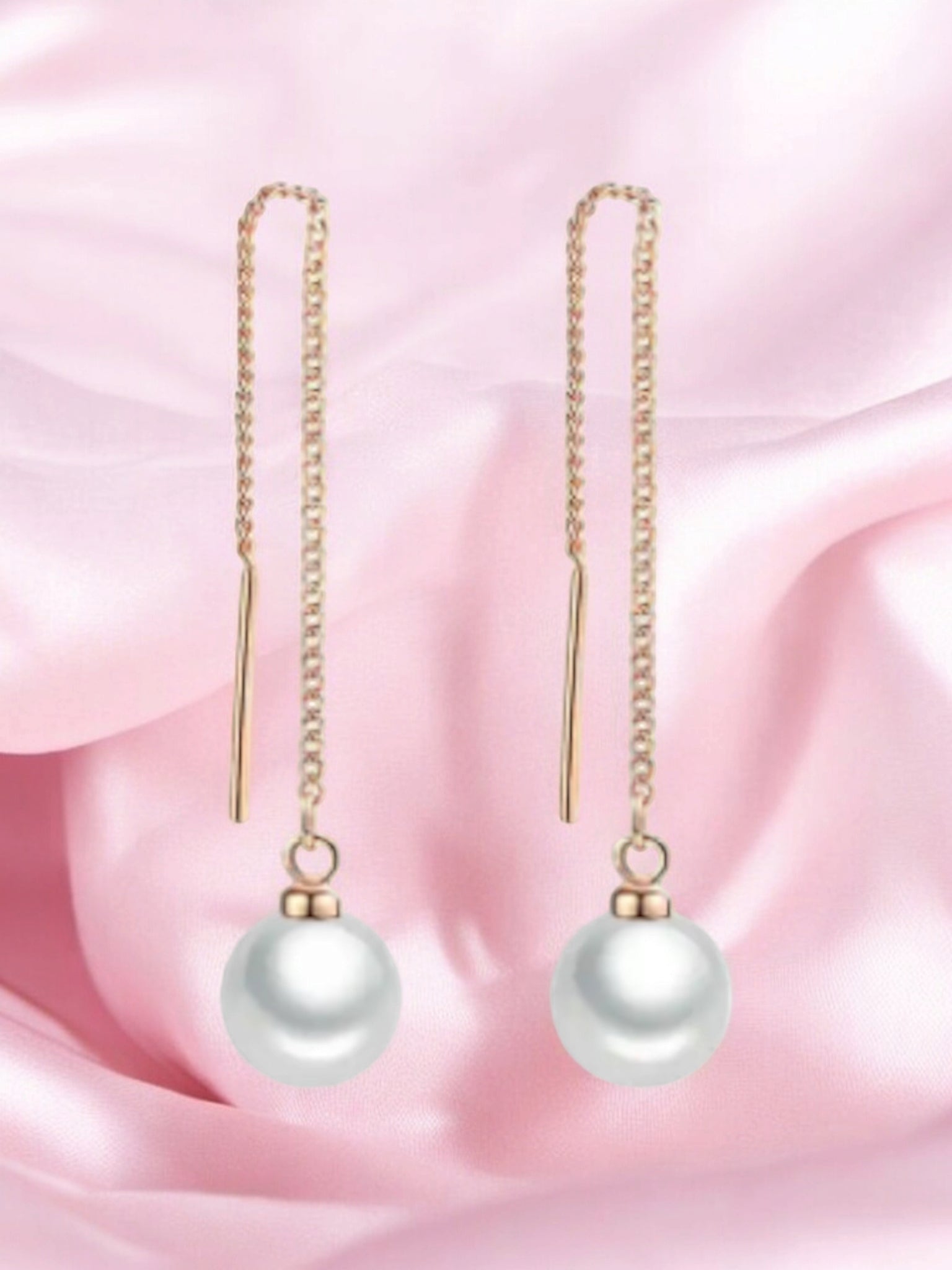 Pearl Tassel Long Drop Earrings for Women/Girls | Light weight | Sleek & Beautiful