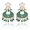 Handmade Ethnic Designer Green Floral Jhumka for Women & Girls Jhumki Earring