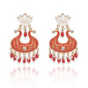 Nilu's Collection Handmade Ethnic Designer Red Floral Jhumka for Women & Girls Jhumki Earring