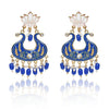 Nilu's Collection Handmade Ethnic Designer Blue Floral Jhumka for Women & Girls Jhumki Earring
