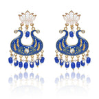 Nilu's Collection Handmade Ethnic Designer Blue Floral Jhumka for Women & Girls Jhumki Earring