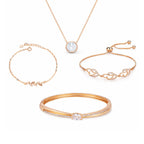 Nilu's Collection Rose Gold Plated Jewelry Combo Set for Women And Girls