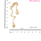 Abstract Drip Design Earrings in Gold Trendy and Modern Look