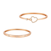 Braclet Duo Value Set | Rose Gold Plated AD Stone Sparkling Kada Bracelet Set for Women & Girls