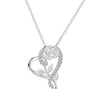 Silver Plated Heart Engraved Pendant