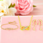 Infinity Love Jewellery Value Set for Girls|Anti Allergy| Anti Tarnish| Valentine Gift