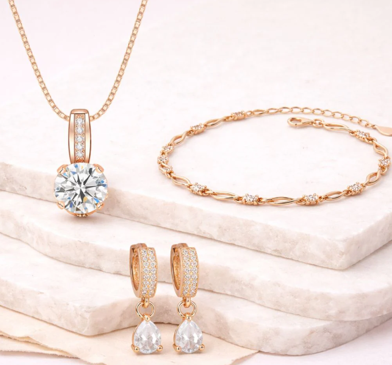 Rose Gold Twisted Link Bracelet