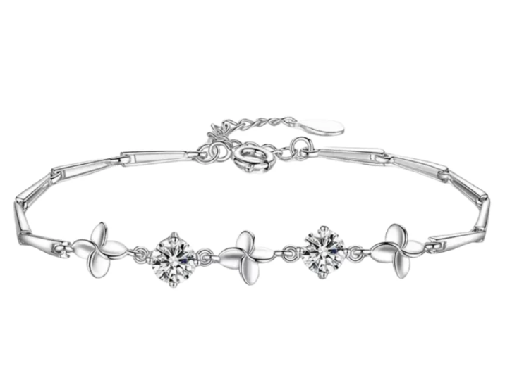 Silver Plated Clover Bracelet