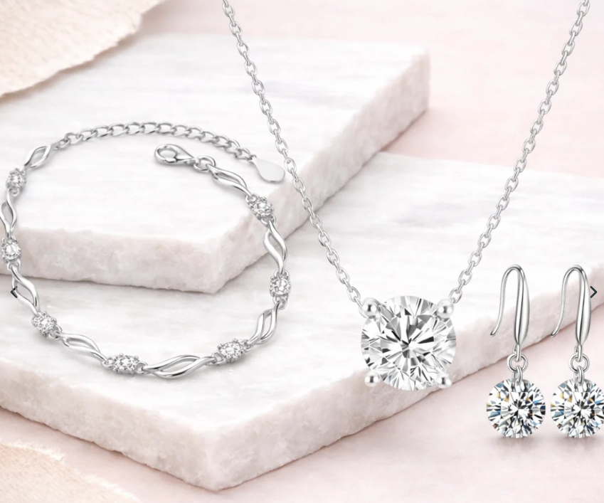 Trendy Sterling Silver Stone Studded Bracelet for Girls