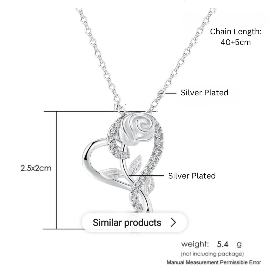 Silver Plated Heart Engraved Pendant