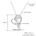 Silver Plated Heart Engraved Pendant