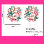 Floral bloom stud earrings