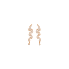 Rose Gold Plated Necklace with Drop Earrings For Women & Girls