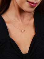 Studded Star Pendant Necklace| Rose Gold Plated Pendant with Chain| Fashion Jewellery for Women