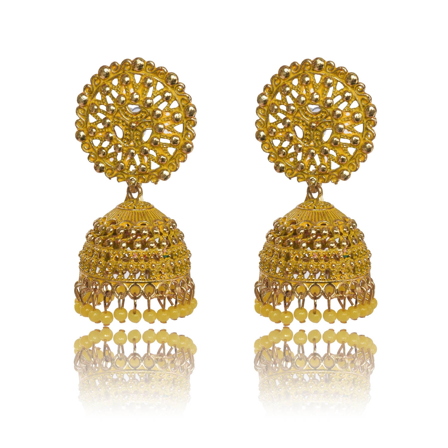 Ethnic Oxidised Jhumka Earring, Long Hangings Traditional Alloy Jhumki Earrings for Women & Girls