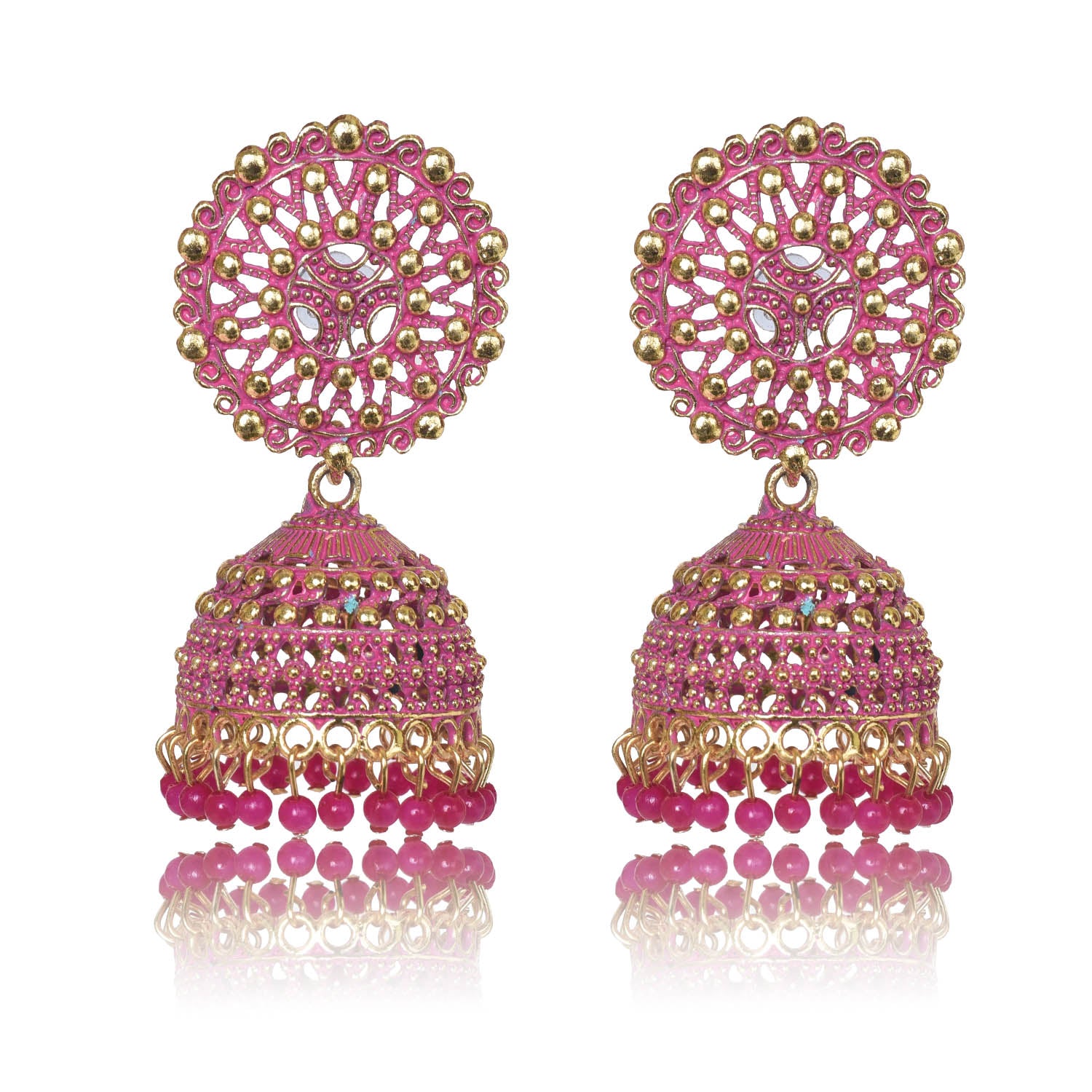 Ethnic Oxidised Jhumka Earring, Long Hangings Traditional Alloy Jhumki Earrings for Women & Girls