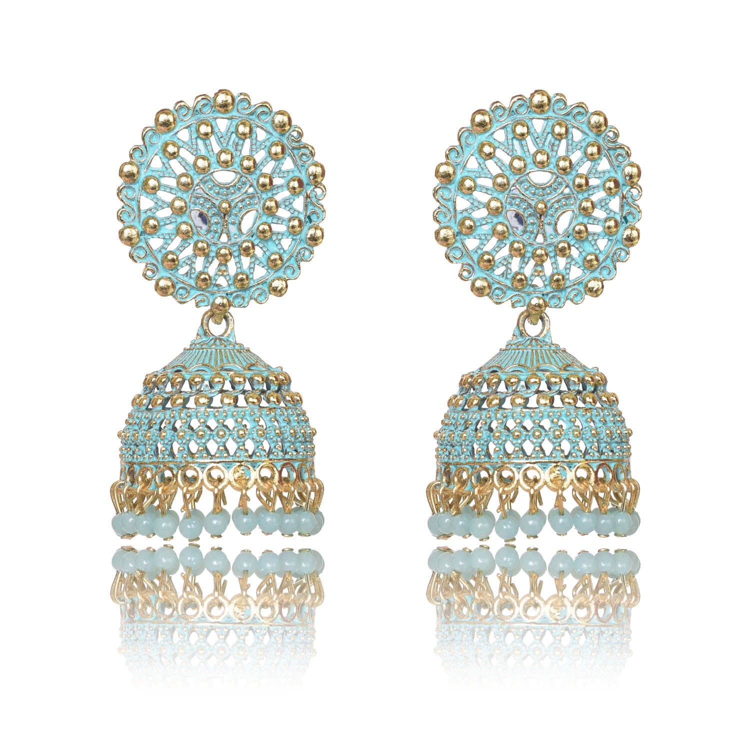 Ethnic Oxidised Jhumka Earring, Long Hangings Traditional Alloy Jhumki Earrings for Women & Girls