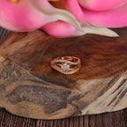 Rose Gold Plated | Adjustable| American Diamond Studded | Finger Ring for Women and Girls, Style 1