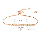 Rose Gold Plated Bracelet Oval Design Slider Chain for Women And Girls