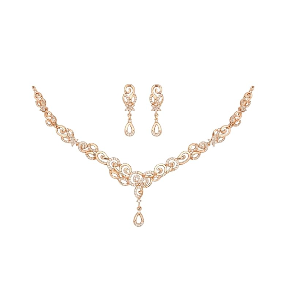 Rose Gold Plated Necklace set
