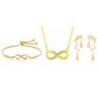 Infinity Love Jewellery Value Set for Girls|Anti Allergy| Anti Tarnish| Valentine Gift