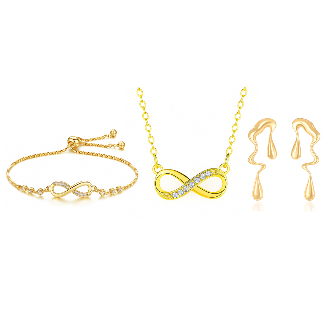 Infinity Love Jewellery Value Set for Girls|Anti Allergy| Anti Tarnish| Valentine Gift