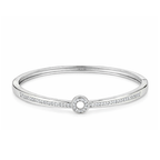 Silver Plated Minimal Sleek Hollow Kada