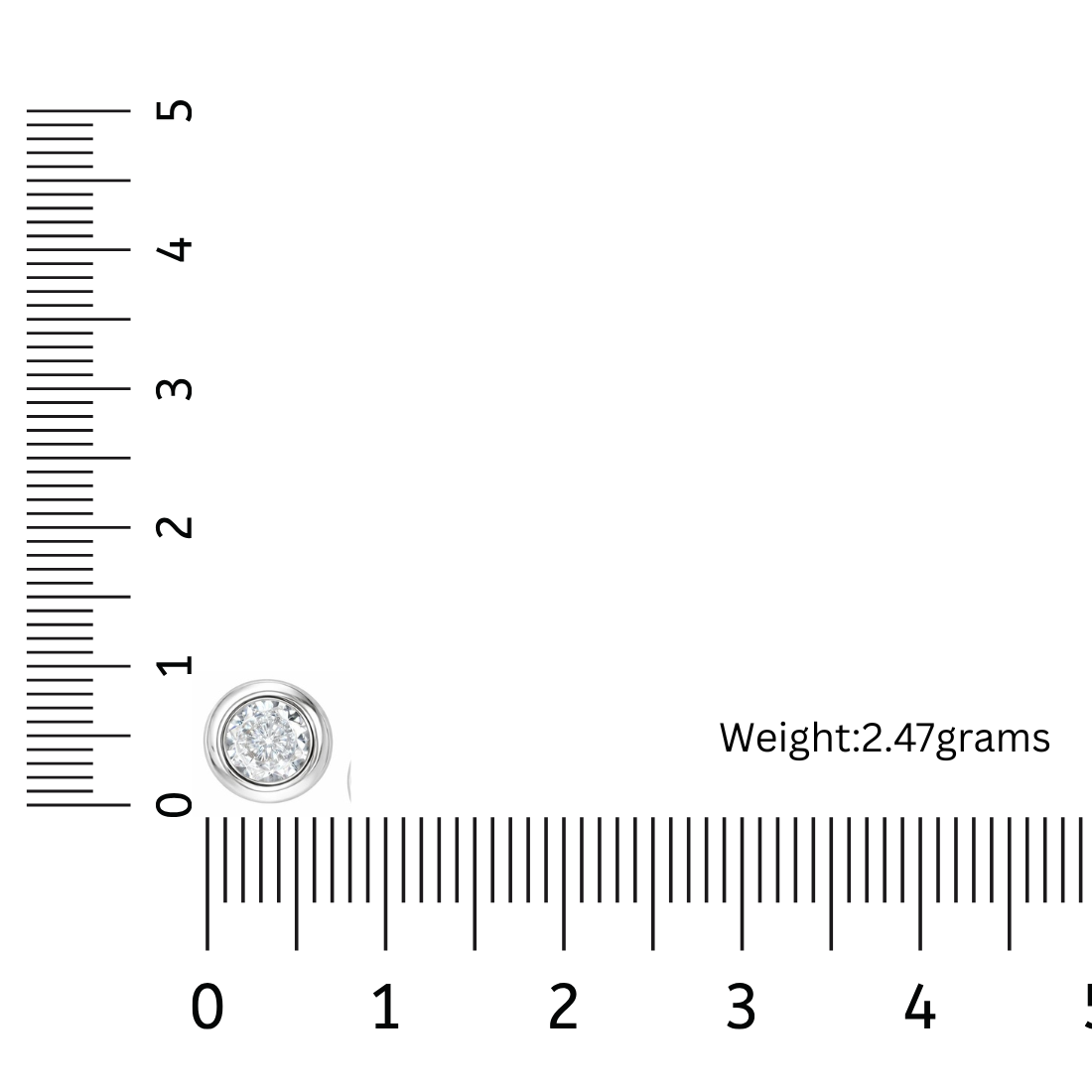 Nilu's Collection Daily Wear / Office Wear Silver Plated White Zircon Stone Stud Earrings For Girls and Women