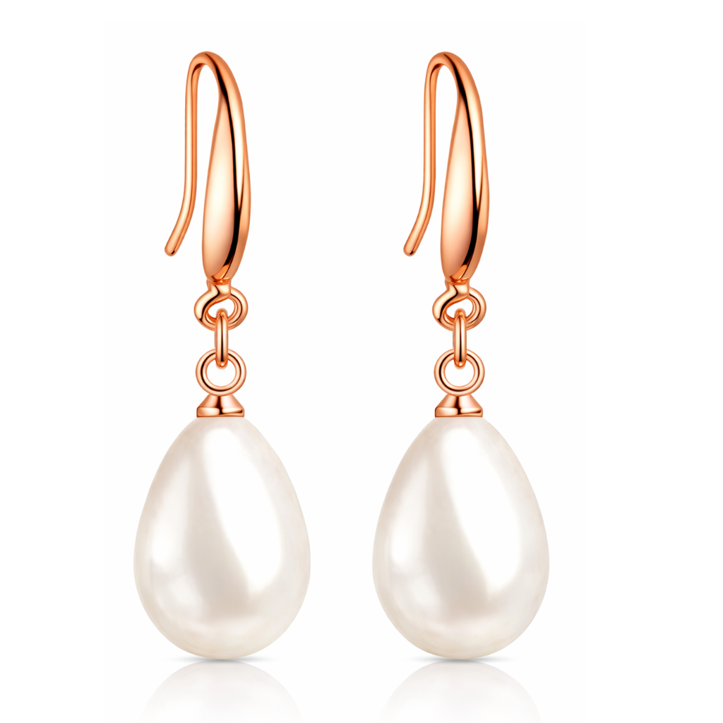 Minimal Pearl Drop Earrings