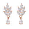 Rose Gold Leaf Drop EarringsFor Women and Girls