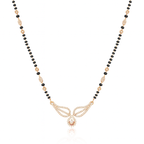 American Diamond Rose Gold Plated Designer Mangalsutra for Girls and Women (With Chain)