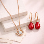 Sparkle Duo Value Set| Rose Gold Plated Stud Earring Set For Women And Girls