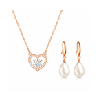 Sparkle Duo Value Set| Rose Gold Plated Stud Earring Set For Women And Girls