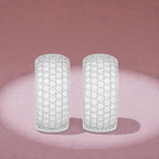 Silver Plated Hoop Earrings With American Diamond For Women And Girls | Office Wear | Gift For Her | Anti-Tarnish | Anti-Allergy