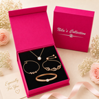 Chic Rose Gold Layered Jewellery Set
