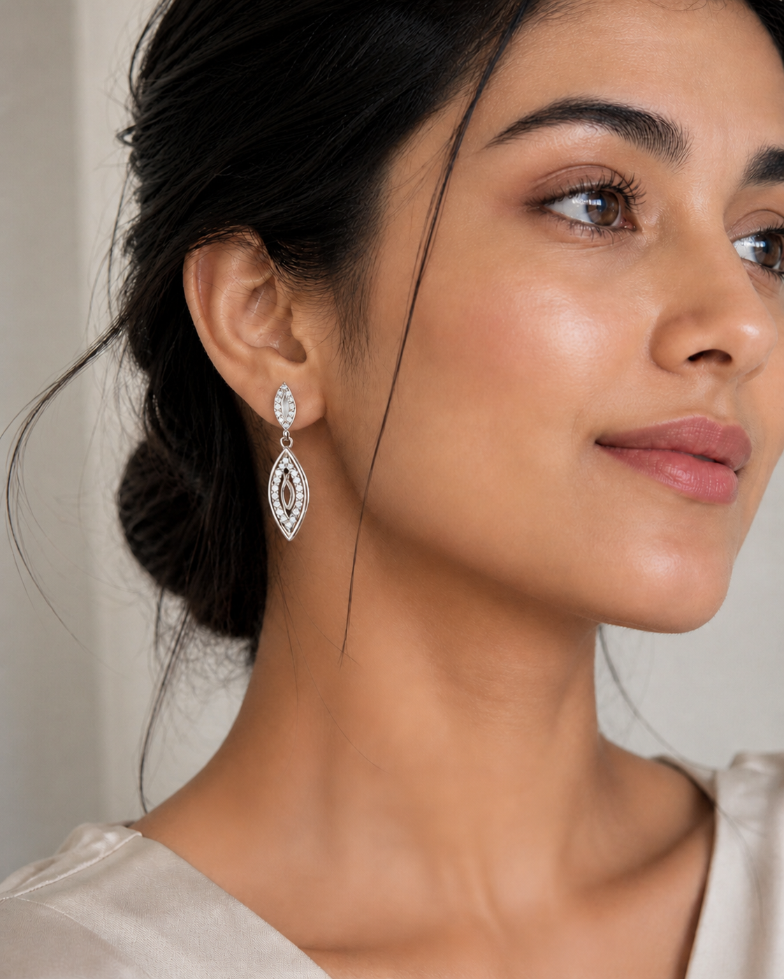 Silver Drop Earrings for Women