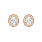 Nilu's Collection Rose Gold Plated Ruby Oval Pendant Necklace and Earring Set for Women and Girls | Anti-Tarnish | Anti-Allergy | Office Wear | Gifting