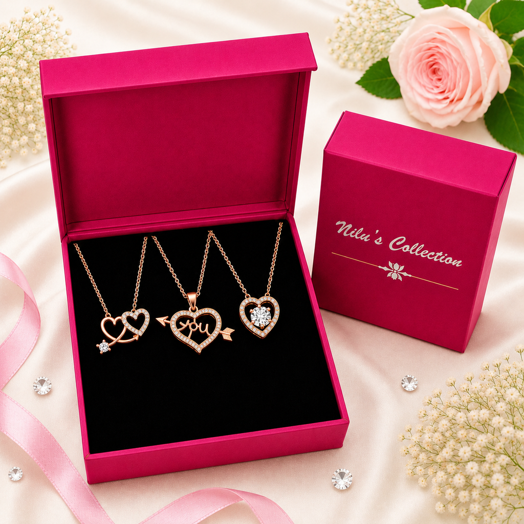 Romantic Bling Heart Chain
