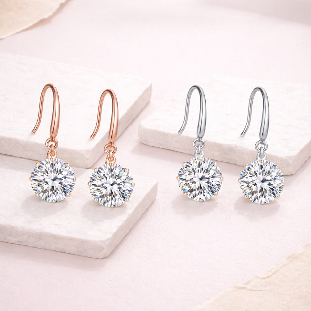 Daily Essentials Drop Earrings for Women and Girls| Value Set of CZ Drop Earrings