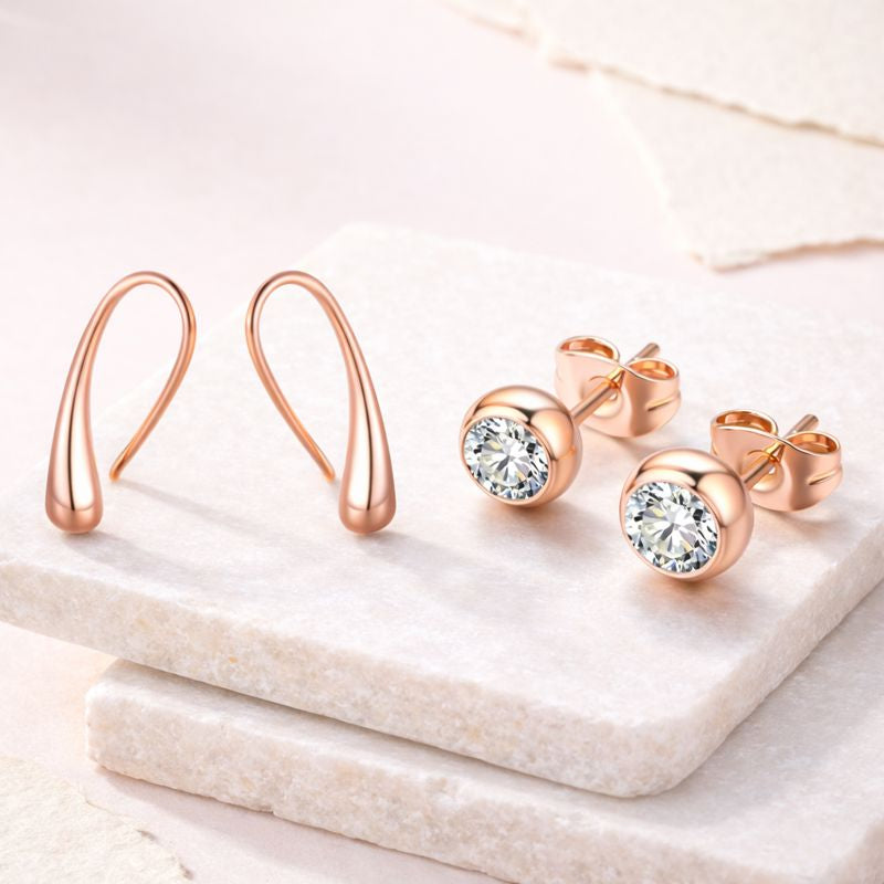Tender Touch Duo Studs Earrings| Value Set For Girls