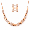 Rose Gold Necklace With Earrings