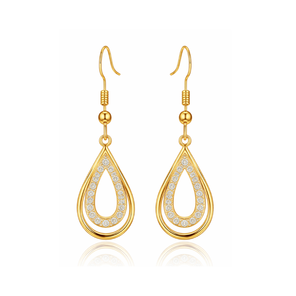 Gold Plated Drop Earrings  For Women And Girls