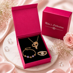 Rose Gold Floral Heart Pendant
