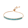 Trendy Tennis Adjustable Bracelet With American Diamond For Women & Girls | Anti- Tarnish | Anti- Allergy |Daily Wear (Ocean Blue)