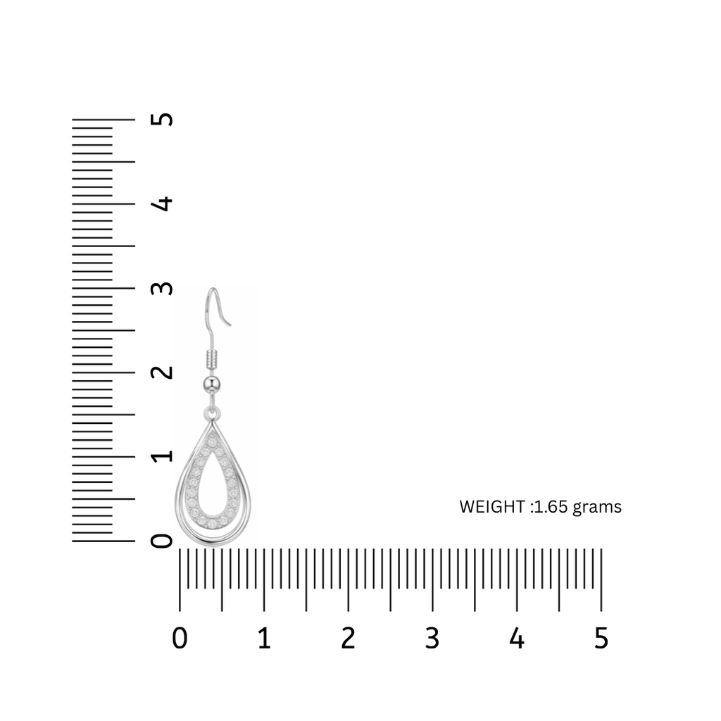 Silver Plated Drop Earrings For Women And Girls
