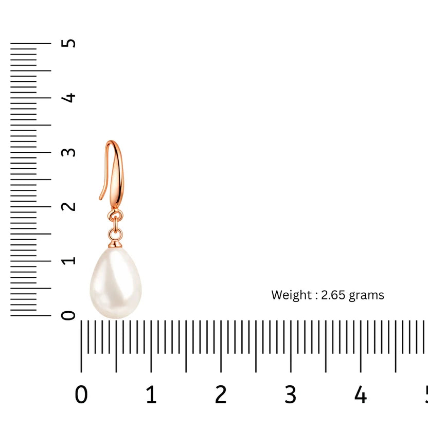 Minimal pearl drop earrings